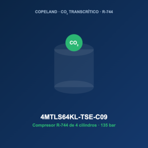 Copeland 4MTLS64KL-TSE-C09, compresor CO2 transcrítico R-744