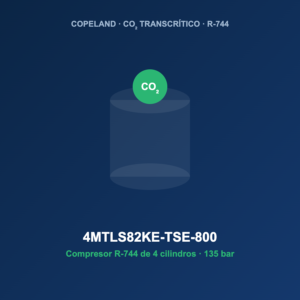 Copeland 4MTLS82KE-TSE-800, compresor CO2 transcrítico R-744