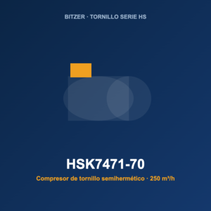 Bitzer HSK7471-70, compresor de tornillo semihermético de 250 m³/h