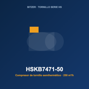 Bitzer HSKB7471-50, compresor de tornillo semihermético de 250 m³/h